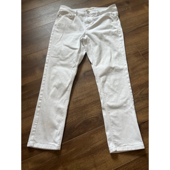 J. Jill denim authentic fit slim ankle white jeans size 6 - Picture 2 of 8